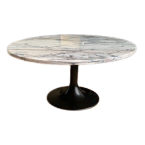 Table basse ronde Tulipe - marbre